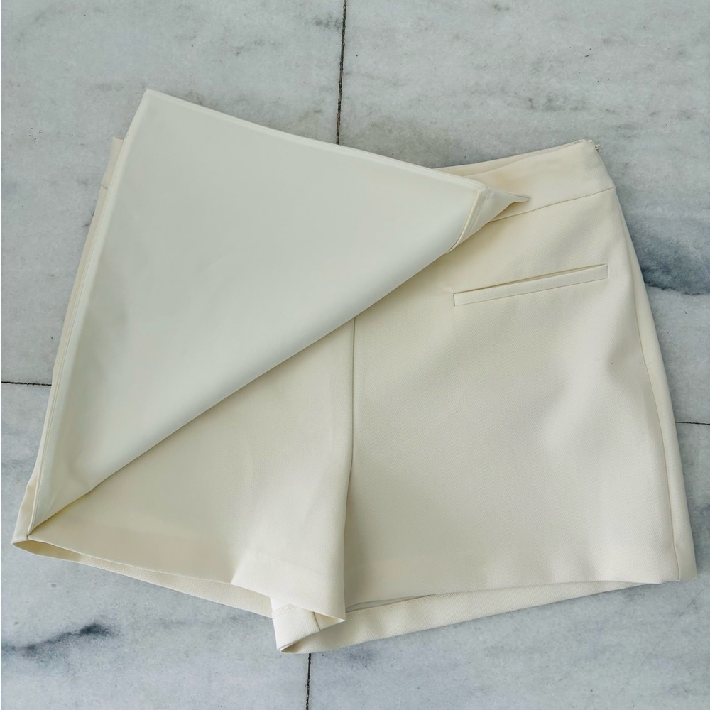 Zara Off-White Tailored Skort - Picture 6 of 12